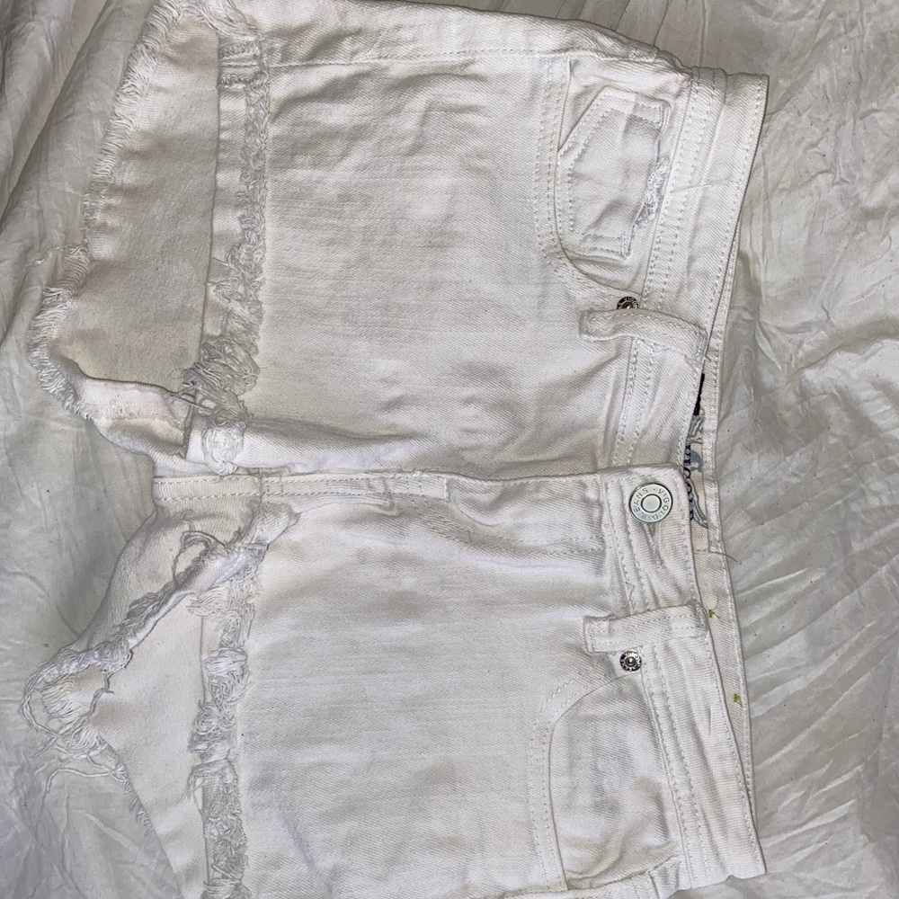 White Low rise booty shorts